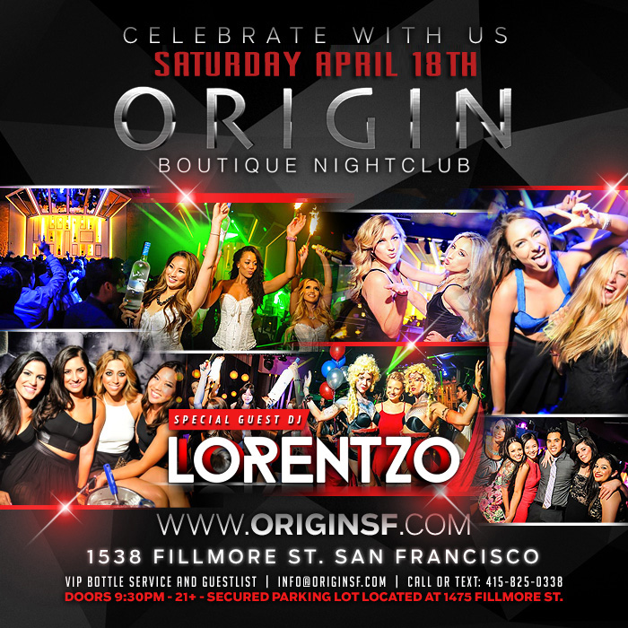 Saturdays at Origin 4.18.15 San Francisco, CA on Sat Apr 18, 2015