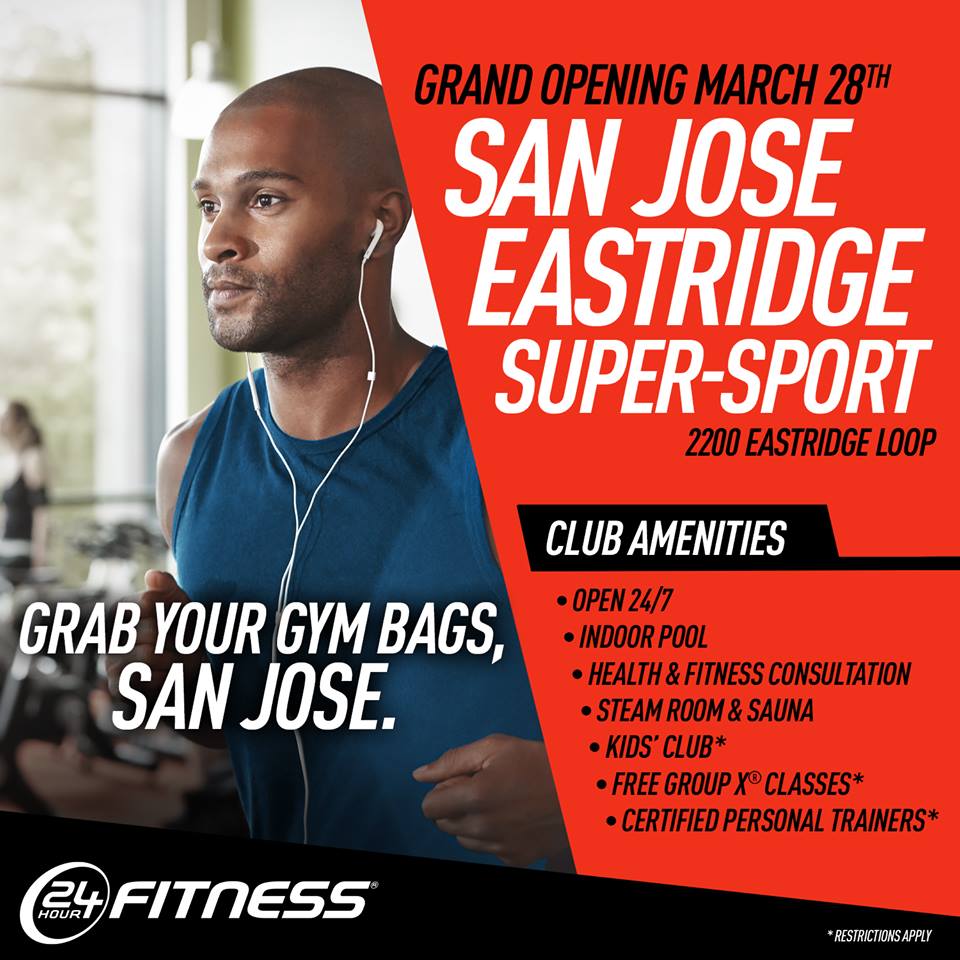 24 HOUR FITNESS EASTRIDGE OPENING San Jose, CA on Sat Mar 21, 2015