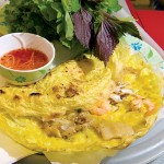 Banh Xeo Dinh Cong Trang food stall at San Jose’s Grand Century Mall is a good source for Vietnamese crepes.