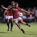 Stanford's Christen Press scored the first goal of Sunday's game against Santa Clara.