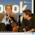 Pres. George W. Bush and Facebook CEO Zuckerberg enjoyed a friendly chat, which was streamed live.