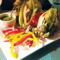 The tandoori broccoli shaslik at Junnoon bursts with color.