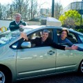 Eric Schmidt, left, will be not be Google's CEO as of April 4. Founders Larry Page, center, and Sergey Brin will have new roles.