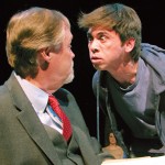 Sean Gilvary (right) tries to stare down Steve Lambert  in 'Equus.'
