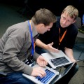 NASA's Nicholas Skytland (right), who helped organize the Open Source Summit in Mountain View last week, believes our nation's future is dependent on cooperative programming.