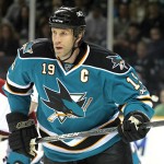 Joe Thornton has played tougher this season, which could finally pay dividends for the Sharks in the playoffs. (Photo by Felipe Buitrago)