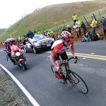 RadioShack's Chris Horner, 39, pulled ahead of the chase group by 1'15" and won Stage 4 of the Tour of California 2011.