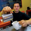 Leo Salto prepares a morning cup of coffee