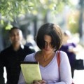 Sara Cole leaving the Santa Clara County Hall of Justice.