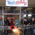 Sparks flew at the grand opening of TechShop in downtown San Jose.