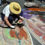 Local artist Cheryl Renshaw will be one of several madonnari beautifying the sidewalks at Backesto Park for the Luna Park Chalk Art Festival on Sept. 24. (video)