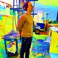 Living the Technicolor dream, Ben Alexy at his downtown San Jose studio.