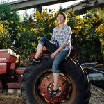 Amoe Frisch takes a break at Veggielution, an urban community farm in East San Jose.