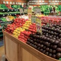 CORNUCOPIA: The aisles at the Evergreen New Leaf are filled with the color of spring produce. Photograph by Aron Cooperman