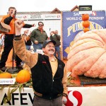 LARGE AND IN CHARGE: Leonardo Urena with last's year's winning giant gourd.