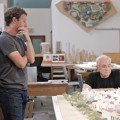 Facebook CEO Mark Zuckerberg (left) with architect Frank Gehry. Photo courtesy of Facebook.