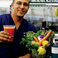 A HEARTY TOAST: The Liquid Menu chef and owner Jay Essadki separates his offerings by strictly juice or vegetable meals in a cup.