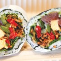 Perhaps the best roll on Sushirrito's menu is the Geisha's Kiss, served with yellowfin tuna.