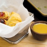 LITTLE PIGGIES: Small plates like pigs in a blanket a maze.