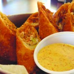 Cajun egg rolls are among the more unusual—and tasty—options on the menu at Poorboy’s. (Photo by Josh Koehn)