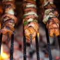 Authentic veggie and meat kabobs will be served at the festival.