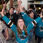 San Jose Sharks fans take over San Jose sports bars for 41 home games a year—but don’t forget playoffs. Photo by Gary Singh