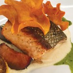 Though the presentation was nice, there was just too much going on, flavorwise, with Morsey’s salmon filet. Photo by Scott Carroll.