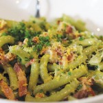 Pasta Armellino’s spinach bucatini is a sleeper hit. Photo by Ngoc Ngo