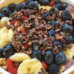 Vitality Bowls’ superfood bowl features graviola, acerola, kale, bananas, strawberries, blueberries, cacao nibs and more. Photo by Avi Salem