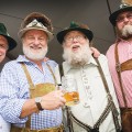 Drinking with friends is fun—but drinking in lederhosen is more fun. Photo by Greg Ramar