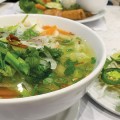 WE NOODLIN: The veggie pho at Pho 24 delivers with a sizeable portion, but sriracha, hoisin and lime were necessary to punch up the flavor.